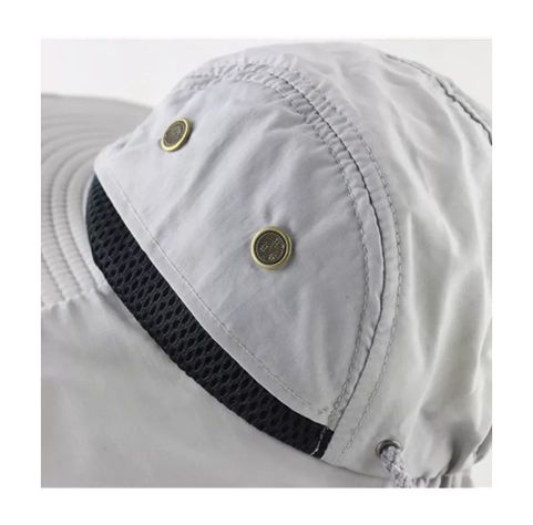 Sombrero De Verano Camping Pesca Boonie Gris-3