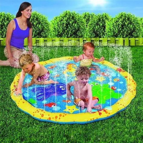 Alfombra Inflable Lanza Agua Con Rociador Piscina Niños-2