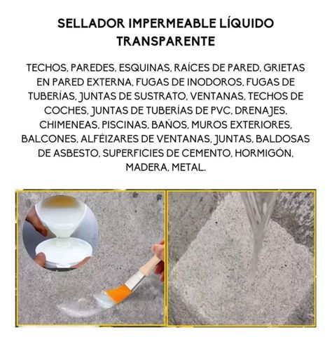 3 Sellador Adhesivo Impermeable Transparente Tapa Gotera 300-5