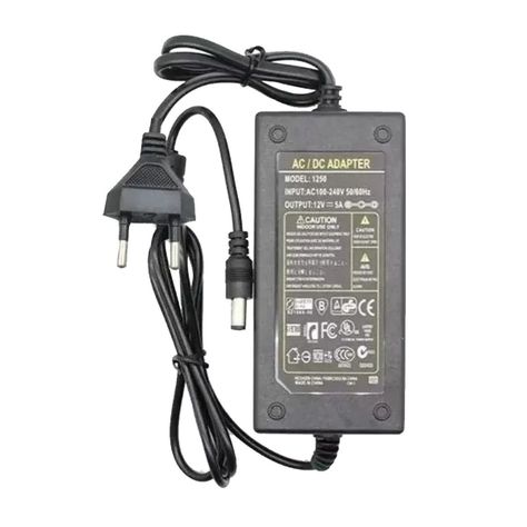 Fuente Poder 12v 5a Transformador 60w Cctv Cam 5.5mm X 2.5mm-0