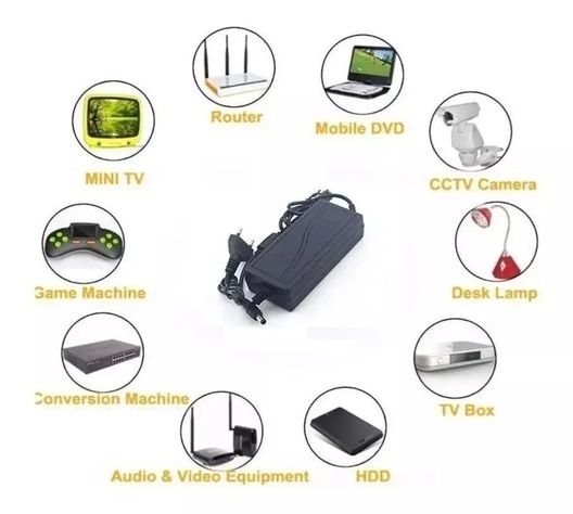 Fuente Poder 12v 5a Transformador 60w Cctv Cam 5.5mm X 2.5mm-2