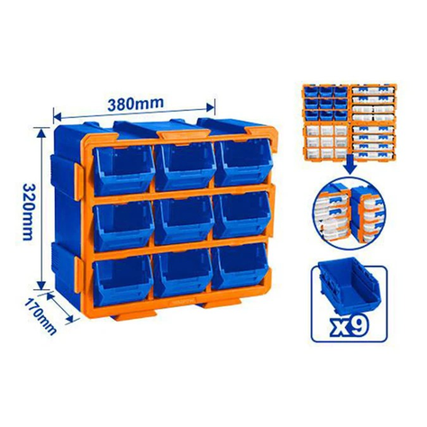 Contenedor Apilable Para Almacenamiento Wadfow 38x17x32 Cm-1