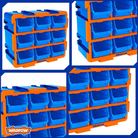 Contenedor Apilable Para Almacenamiento Wadfow 38x17x32 Cm-5
