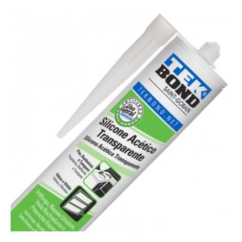 Pack 6 Silicona Acetica Construccion Tekbond 270 Ml Incoloro Transparente-1