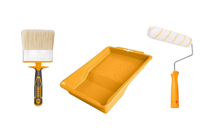 Set Pintura Ingco Rodillo 9 Pulgadas + Bandeja 40x30 + Brocha 5 Pulgadas-0