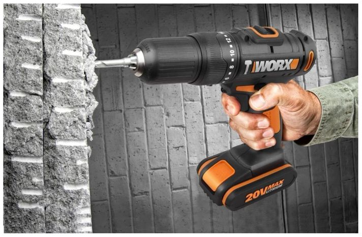 Taladro Percutor Inalámbrico Worx 13 Mm 20 V (solo) -3