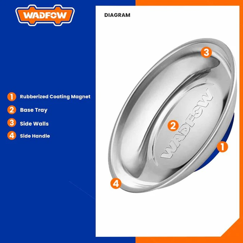 Bandeja Magnetica Circular Redonda 150mm Wadfow Wmc6001-4