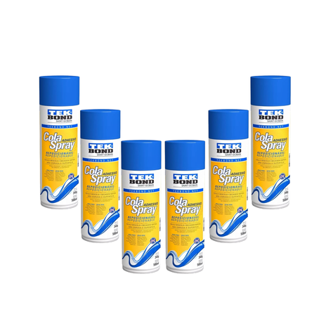 Pack 6 Adhesivo Cola Spray Reposicionable Tekbond 340g 500ml-0
