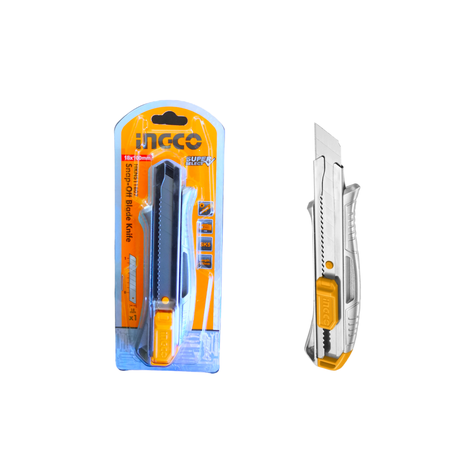 Cuchillo Cartonero Aluminio Ingco 18x100 Mm Hkns11807-0