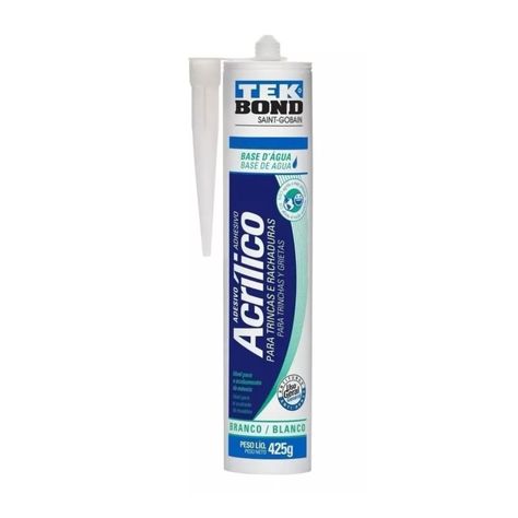 Pack 6 Sellador Acrilico Blanco Tekbond 425 G Base De Agua-2