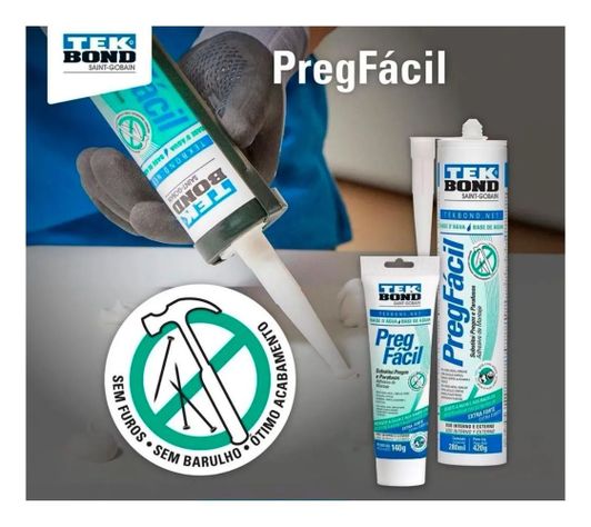 Adhesivo De Montaje Sin Clavos Pega Facil 140g Tekbond Tubo-3