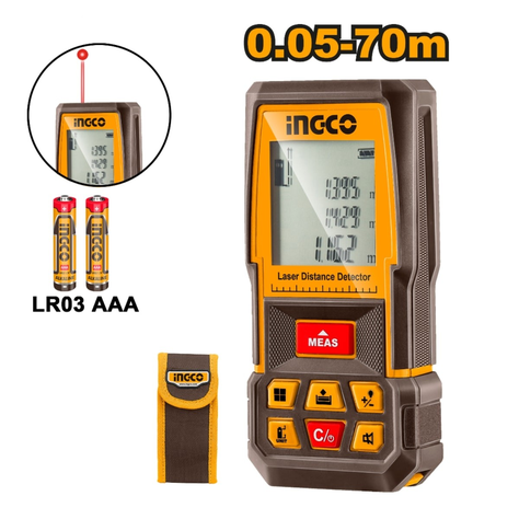 Nivel Laser 35m + Medidor De Distancia 75m Ingco Cosll0401-3