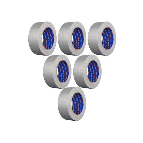 Pack 6 Cinta Adhesiva Multiuso 48mm 25 M Gris Wadfow Wvt2h12-0