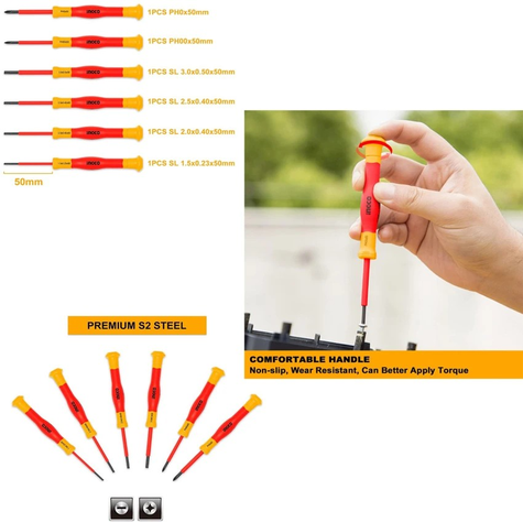 Set Desatornillador De Precision Aislado Ingco Vde 6 Piezas-3
