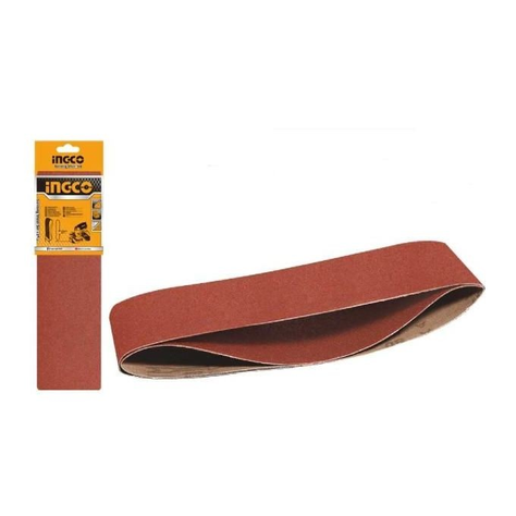 Set 2 Lijas De Banda 610x100mm /4x24 Ingco Grano80 Bsp020801-0