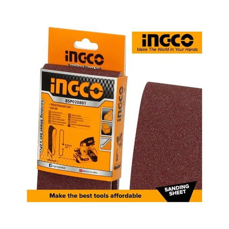 Set 2 Lijas De Banda 610x100mm /4x24 Ingco Grano80 Bsp020801-2