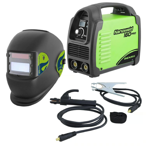 Kit Indura Soldadora Nanoweld 160a Pro + Máscara F. Flame-0