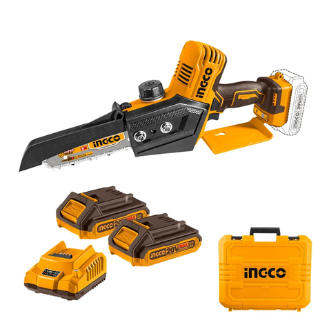 Mini Motosierra Ingco 20v 150 Mm Bl +2 Bat + Carg Cgsli20686-0