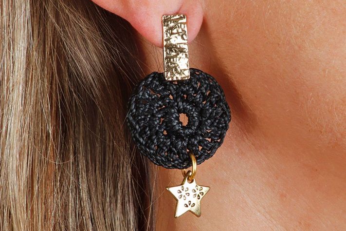 Aros tejidos Estrella Boho-1