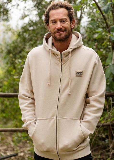 Polerón Hombre Full Zip Kaya Bone-7