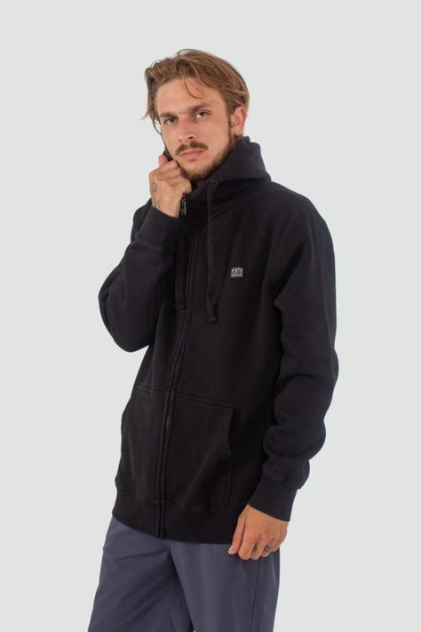 Polerón Hombre Full Zip Daily Negro-0