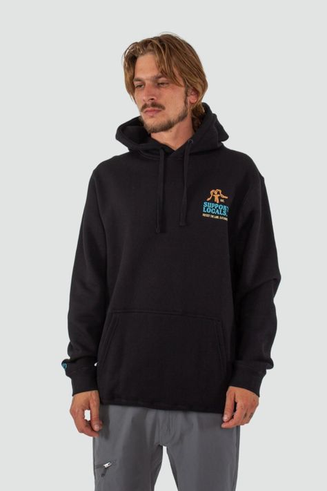 Polerón Hombre Hoodie Locals Humedal Negro-0