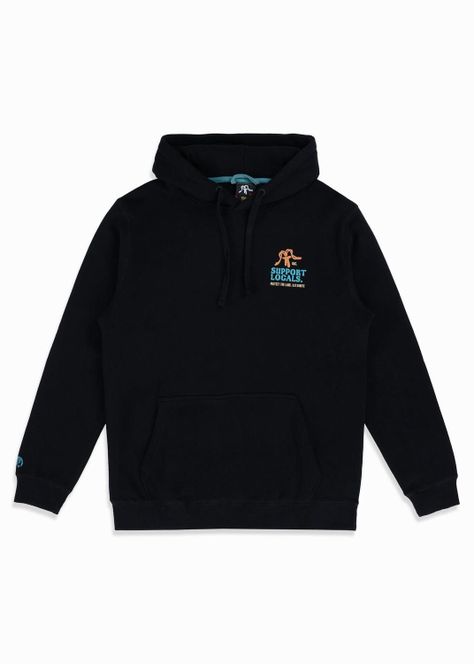 Polerón Hombre Hoodie Locals Humedal Negro-2