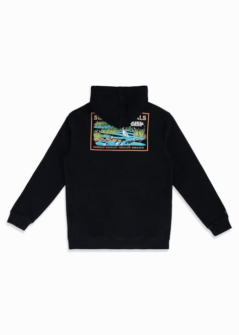 Polerón Hombre Hoodie Locals Humedal Negro-3