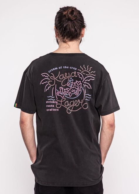 Polera Hombre Lager Black Pink-2