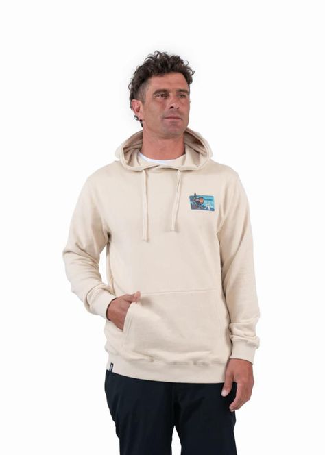 Polerón Hombre Hoodie Liviano Chucao Bone-0