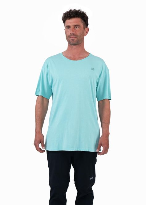 Polera Hombre Orgánica Daily Turquoise-0