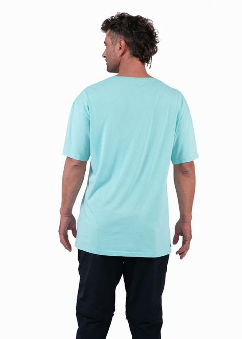 Polera Hombre Orgánica Daily Turquoise-1