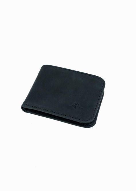 Billetera 100% Cuero Negro-0