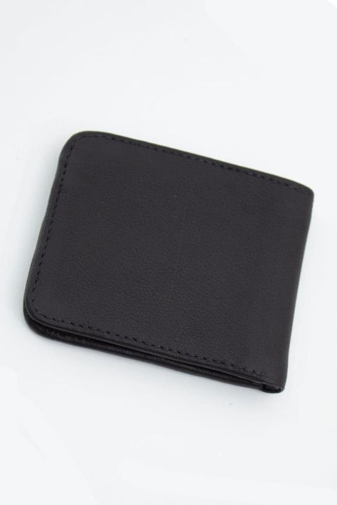 Billetera 100% Cuero Negro-3