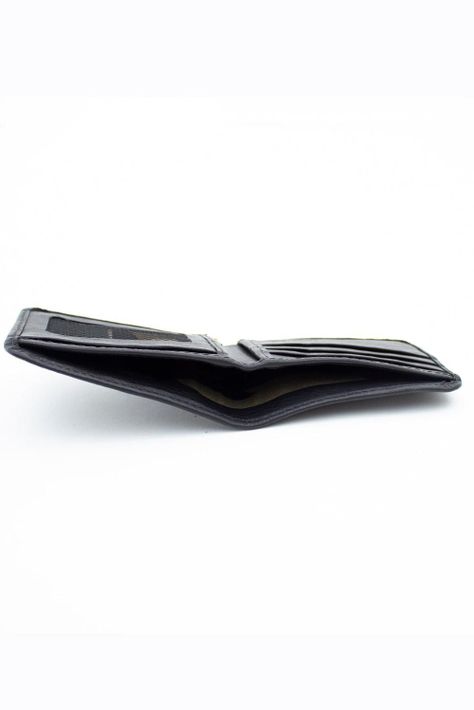 Billetera 100% Cuero Negro-4