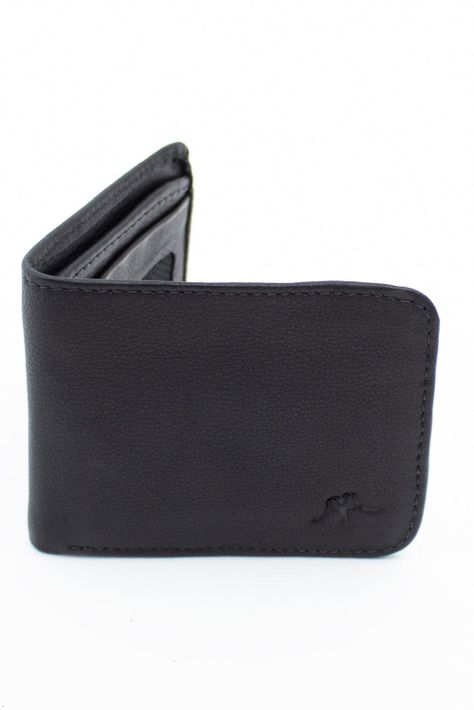 Billetera 100% Cuero Negro-5