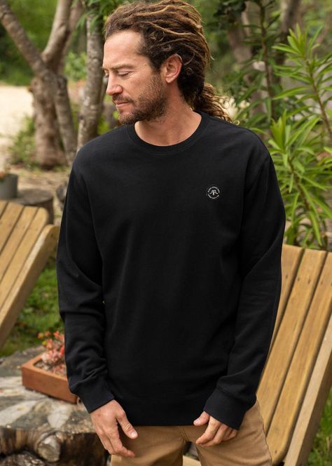 Polerón Hombre Crewneck Logo Black-6