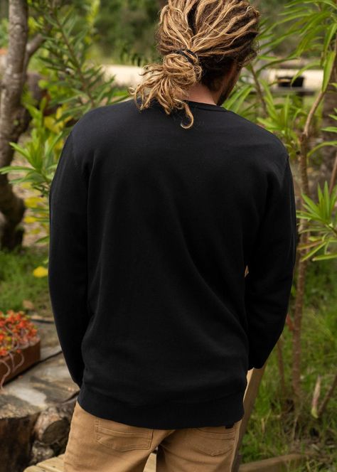 Polerón Hombre Crewneck Logo Black-7