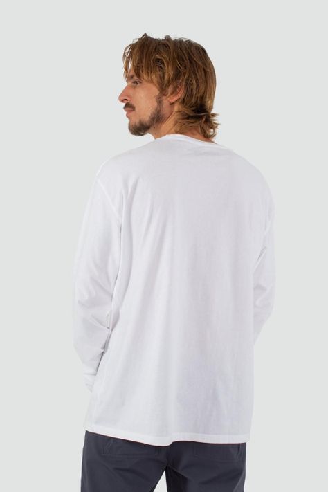 Polera Hombre Manga Larga Daily Blanca-1