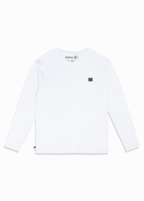 Polera Hombre Manga Larga Daily Blanca-2