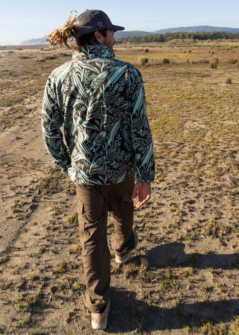 Polar Hombre Half Zip Leaf Pool Teal-5