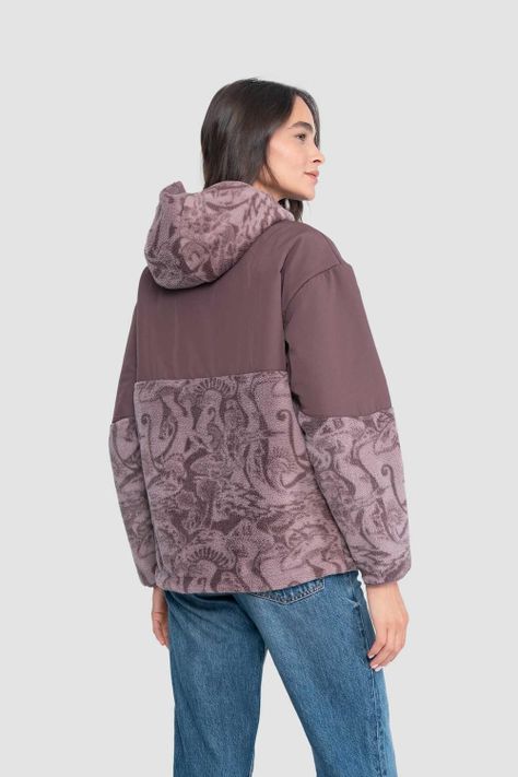 Polerón Chiporro Mujer Hood Funga Rosa-1