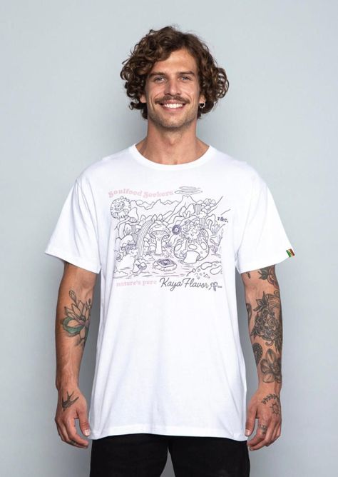 Polera Hombre Flavor White Peach-0
