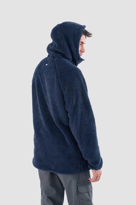Polerón Chiporro Hombre Shaggy Grizzly Reversible Navy-2