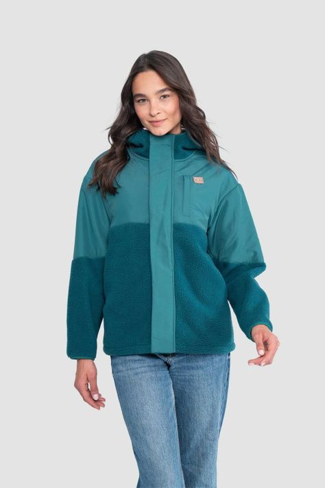 Polerón Chiporro Mujer Hood Solid Petrol-0