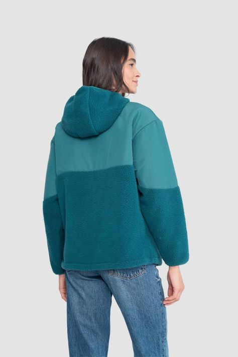 Polerón Chiporro Mujer Hood Solid Petrol-1
