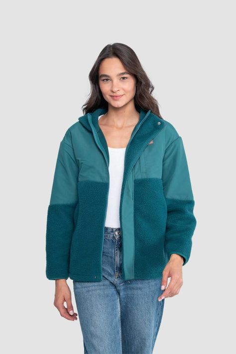 Polerón Chiporro Mujer Hood Solid Petrol-2