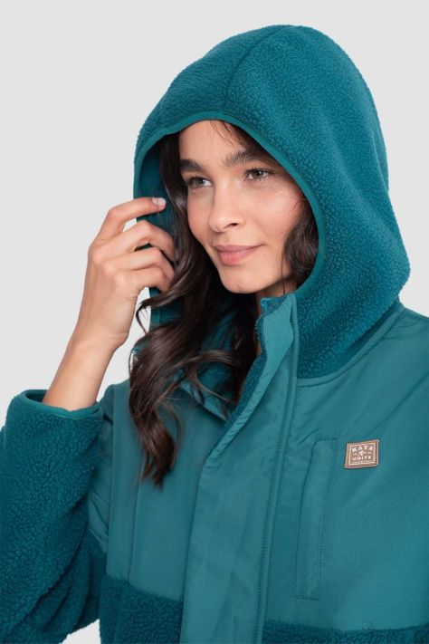 Polerón Chiporro Mujer Hood Solid Petrol-3