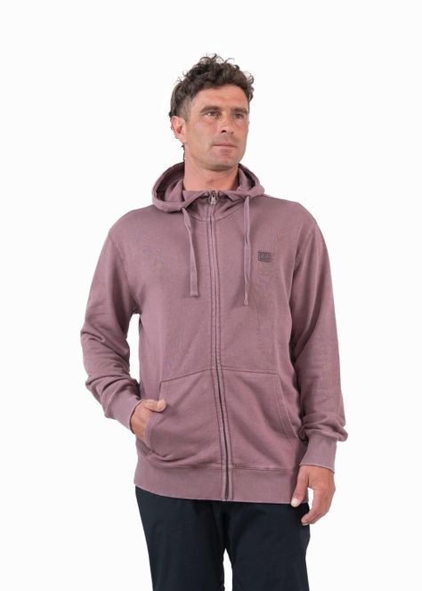 Polerón Hombre Full Zip Liviano Solid Plum-0