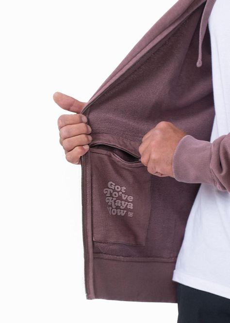 Polerón Hombre Full Zip Liviano Solid Plum-3